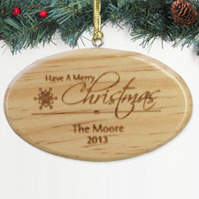 Personalised Engraved Family Is Forever Wood Ornament