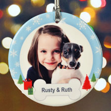 My Pet Heartwarming Wishes Personalised Photo Porcelain Ornament