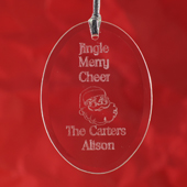 Personalised Laser Etched From Our Hearts Glass Ornament