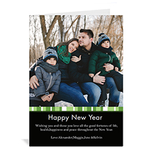 Green Merry Miracle Personalised Portrait Photo Christmas Card