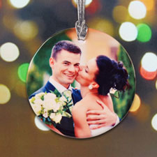 Wedding First Christmas Personalised Photo Porcelain Ornament