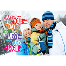 Personalised Merry And Bright Lenticular Greeting Card