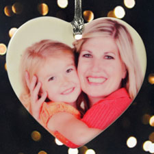 Personalised Precious Memories Photo Heart Shaped Ornament