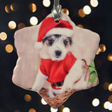 Personalised Pet Photo Memories Snowflake Ornament
