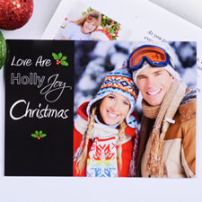 Print Your Own Love Are Holly Joy Christmas Cards