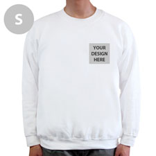 Personalised Print Your Logo White Sweatshirt, S