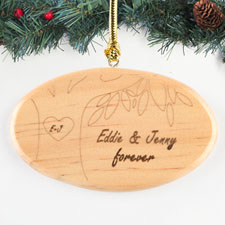 Personalised Engraved Our Love Grows Personalised Wood Ornament Wood Ornament