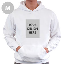 Custom Portrait White Medium Size Hoodie Sweater