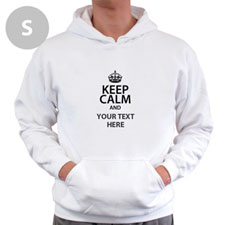 Keep Calm & Add Your Text Custom Hooded Sweater S