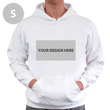 Personalised Custom Landscape Image & Text White Without Zipper Small Size Hoodies