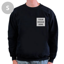 Custom Design Print Your Logo Black Sweatshirt, S
