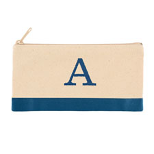 2 Tone Blue Personalised Embroidered One Initial Small (Single Side)