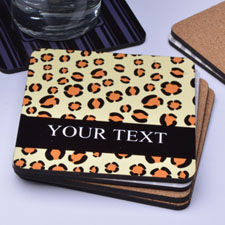 Personalised Leopard Print Skin (One Coaster)