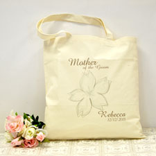 Personalised Wedding Flower Cotton Tote Bag