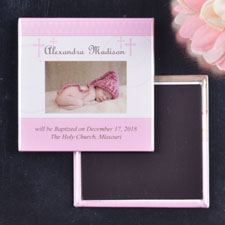Just Had My Baby Girl Baptized Square Photo Magnet