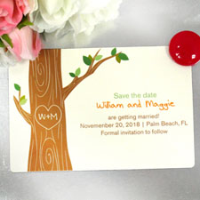 Oak Tree Personalised Wedding Love Photo Magnets