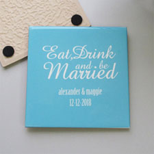 Personalised Wedding Anniversary Tile Coaster