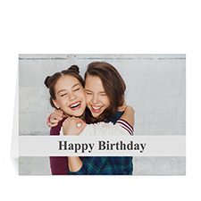 Custom C White Photo Birthday Cards, 5