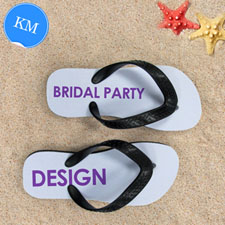 Design My Own Bridal Party Kids Medium Flip Flops