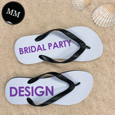 Design My Own Bridal Party Men Medium Flip Flop Sandals