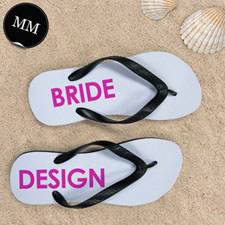 Design My Own Bride Design Men Medium Flip Flop Sandals