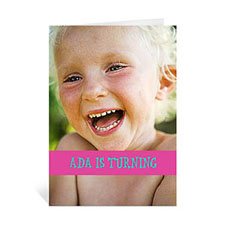 Custom Hot Pink Photo Birthday Cards, 5