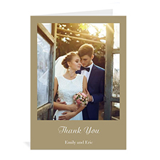 Personalised Timeless Gold Wedding Photo Cards, 5