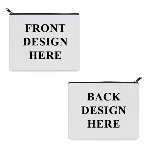 Print Your Own 2 Side Different Images Black Zipper Bag 8