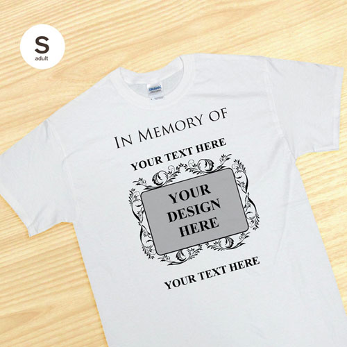 Personalised In The Memory White Adult Small T Shirt