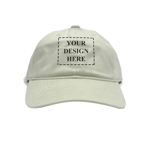Custom Full Colour Print Baseball Cap, Light Khaki