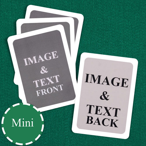 Mini Size Playing Cards Custom Cards (Blank Cards) White Border