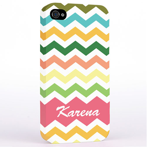 Personalised Colourful Chevron Hard Case Cover