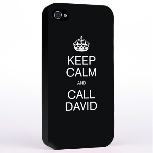 Personalised Black Keep Calm Hard Case Cover