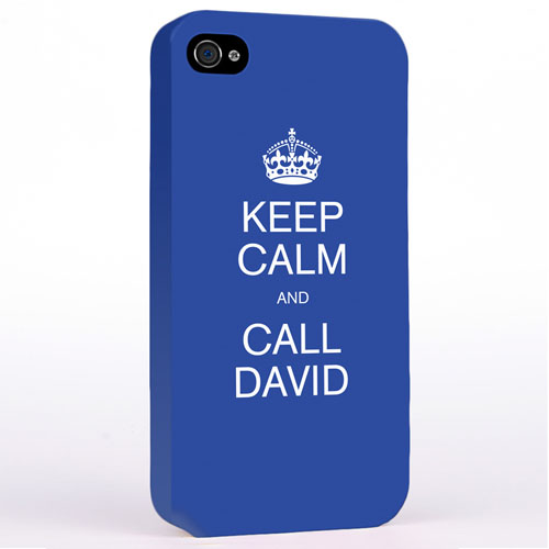 Personalised Blue Keep Calm Hard Case Cover