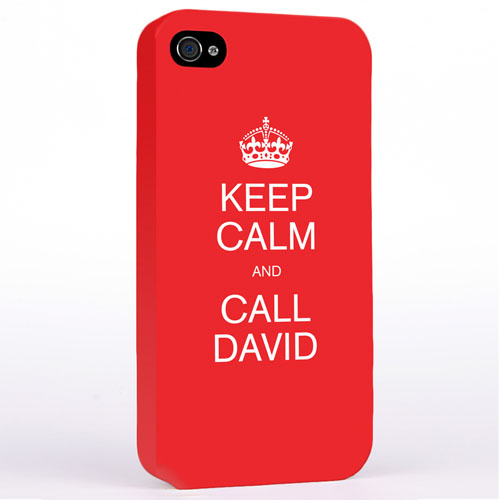 Personalised Red Keep Calm Hard Case Cover