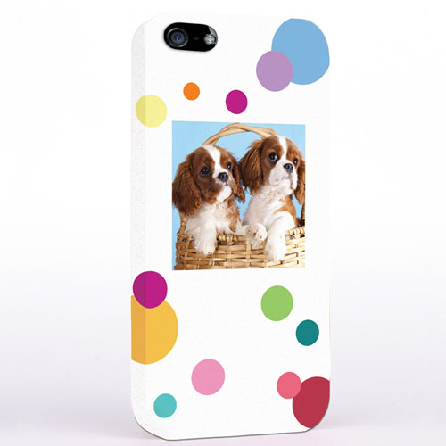 Personalised Colourful Polka Dots Photo iPhone 5 iPhone Case