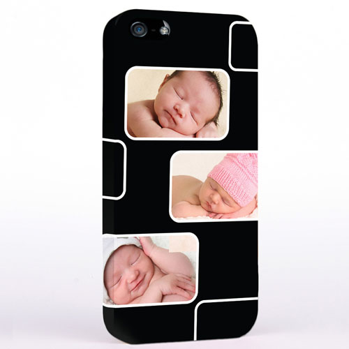 Personalised Black 3 Collage iPhone 5 Case