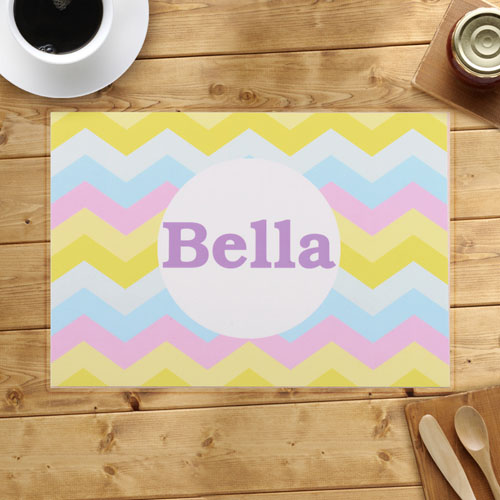 Personalised Huge Colourful Chevron Placemats