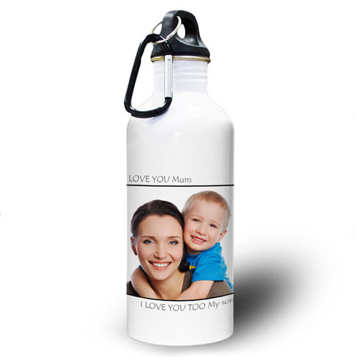 Personalised Photo Black Picture Perfect Water Bottle
