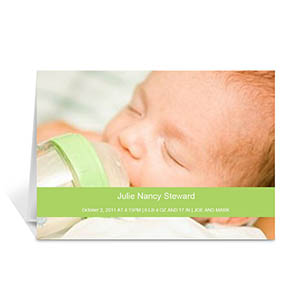Personalised Lime Baby Greeting Cards