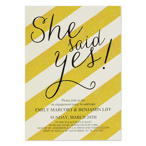 Personalised She Say Yes Party Invitation Card