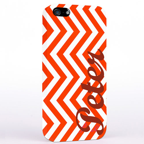 Personalised Red Chevron iPhone Case