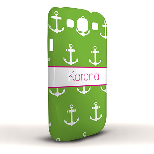 Design Your Own Lime Cute Anchors Samsung Phone Case Cover