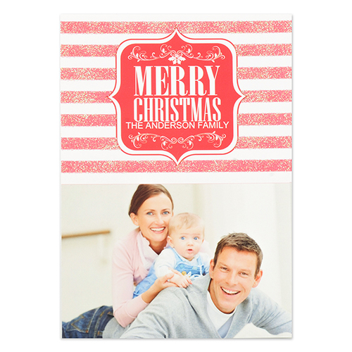 Personalised Merry Christmas Shine Invitation Cards