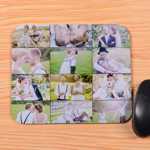 Personalised Black 12 Collage Mouse Pad