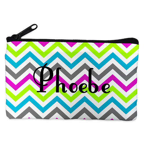 Personalised Colourful Chevron Cosmetic Bag 4
