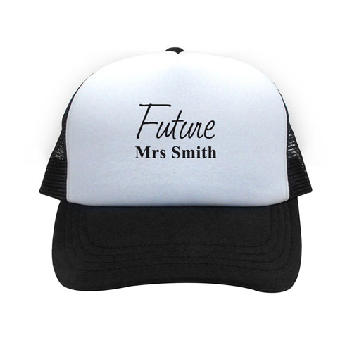 Future Mrs Personalised Trucker Hat, Black