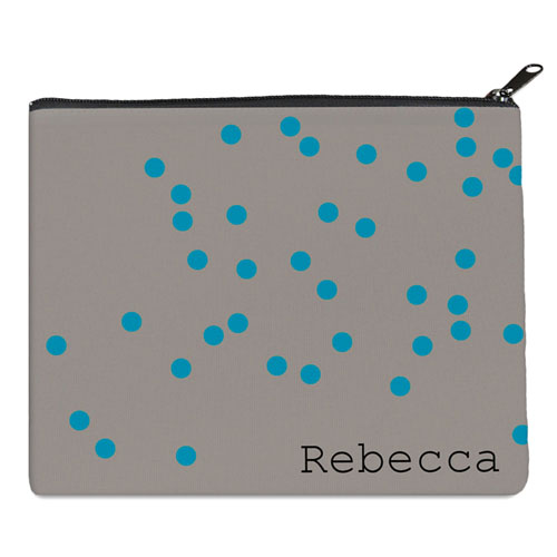 Print Your Own Turquoise Natural Polka Dots Bag 8
