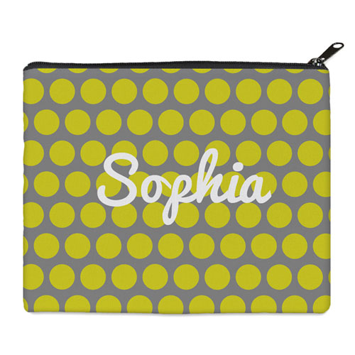 Print Your Own Yellow Grey Large Dots Bag 8