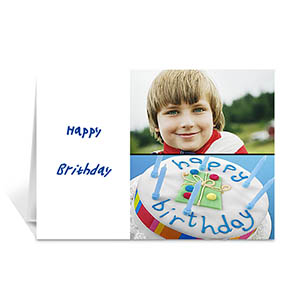 Personalised Elegant Collage White Birthday Greetings Greeting Cards